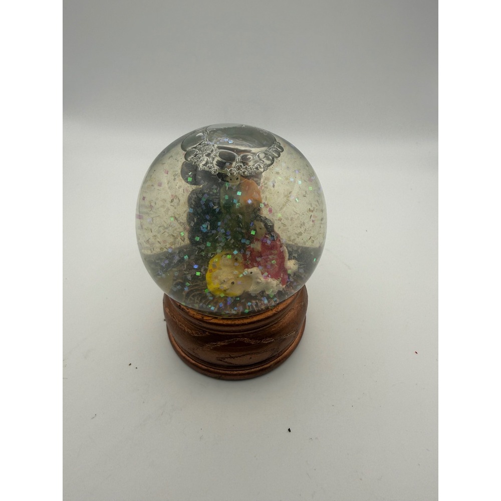 Greenbrier International Nativity Scene Snow Globe Christmas Decor Holy Family